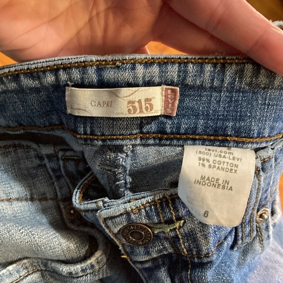 LEVIS CAPRI 515 Classic Blue Women's Jeans SIZE 6 - Picture 6 of 6